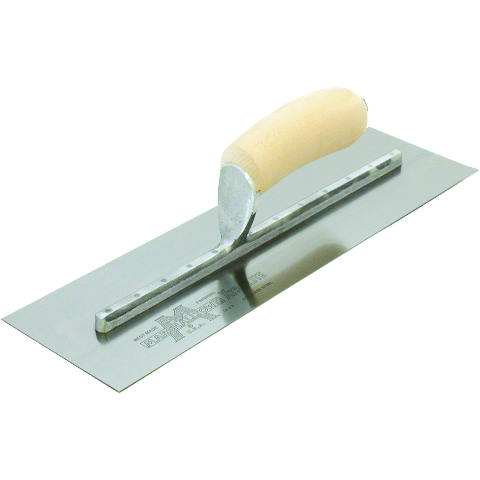Marshalltown 12"x4" Stainless Steel Finishing Trowel Wood Handle