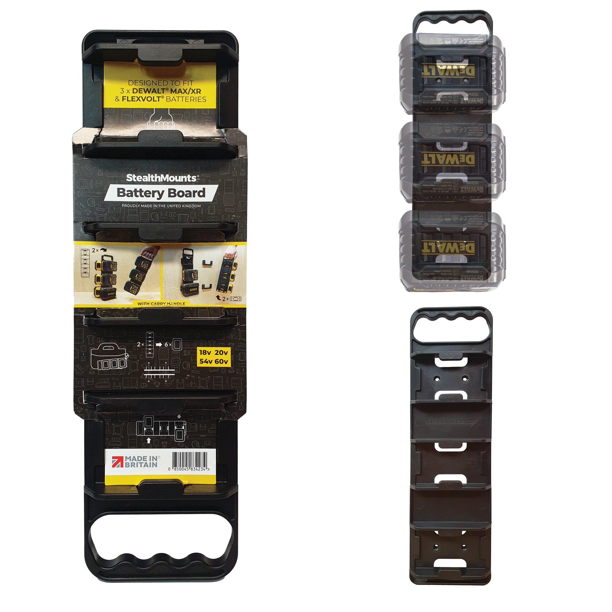 S.Mounts Battery Board for Dewalt 20v XR with Handle