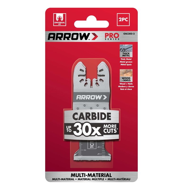 Arrow 1 3/8" (35mm) Carbide Coated Oscillating Blade x 2