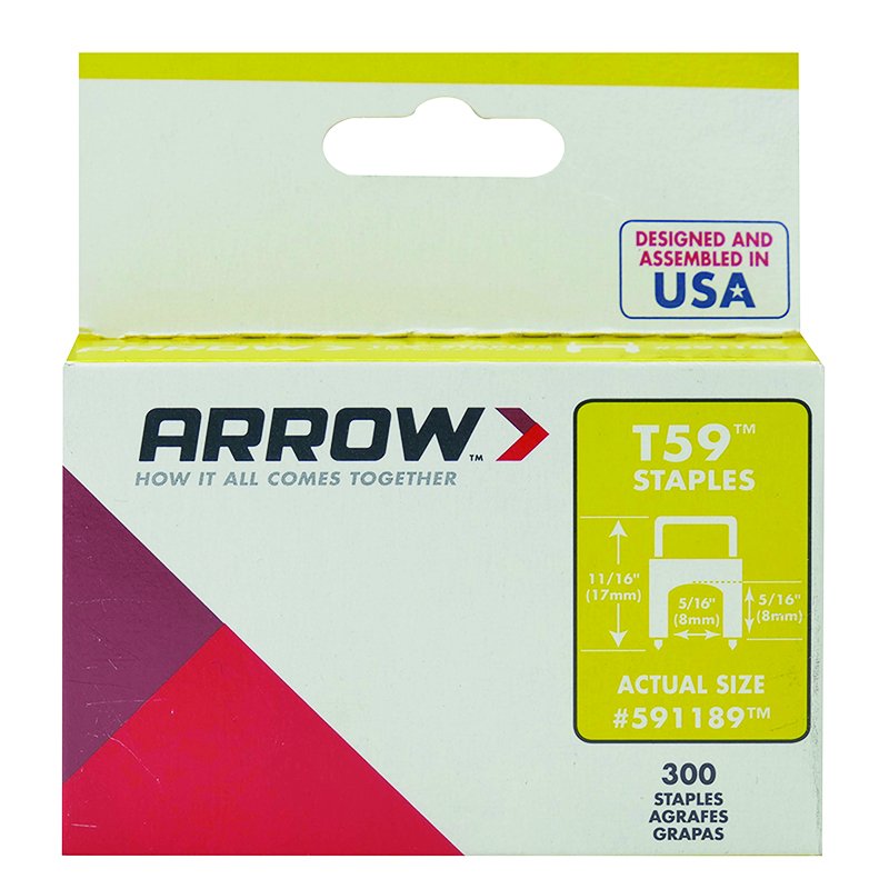 Arrow T59 Clear Insulated Staples 8 x 8mm (300)