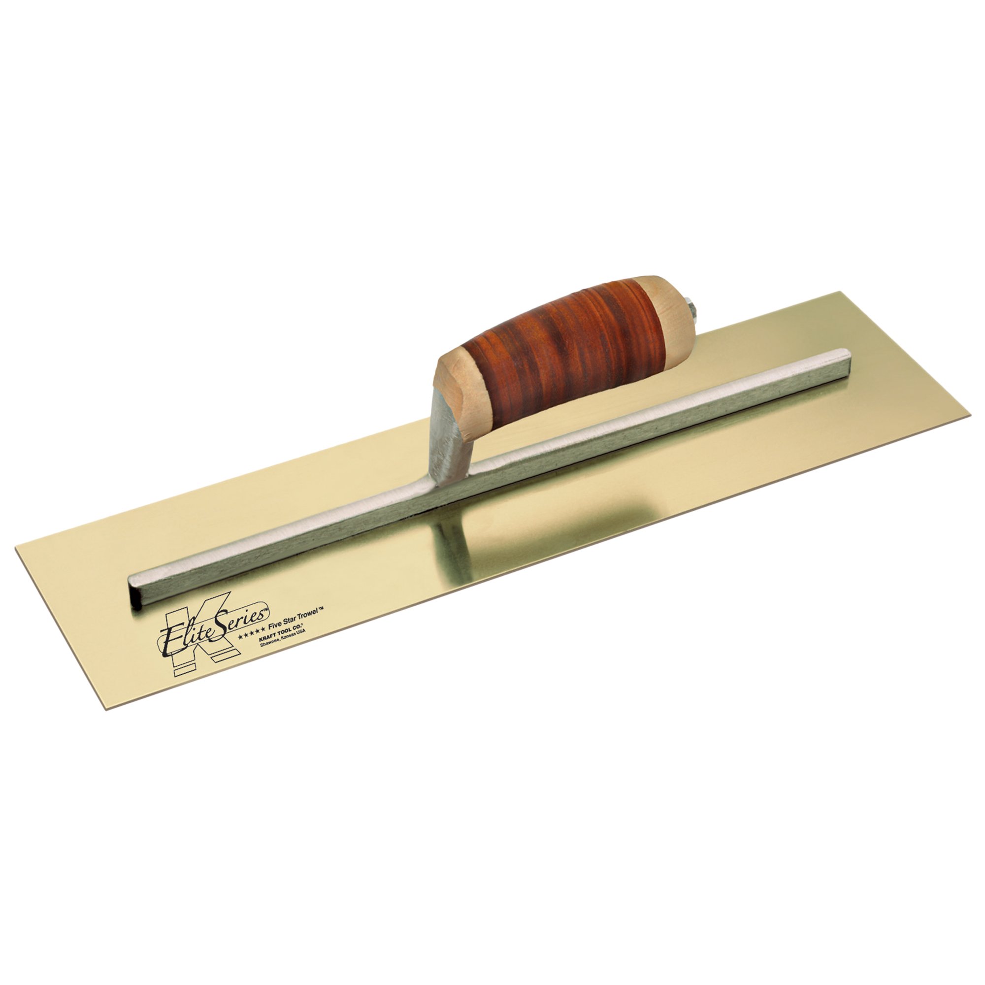 Kraft 14"x5" Golden S/S Finish Trowel Leather Handle Kraft 14"x5" Golden S/S Finish Trowel Leather Handle