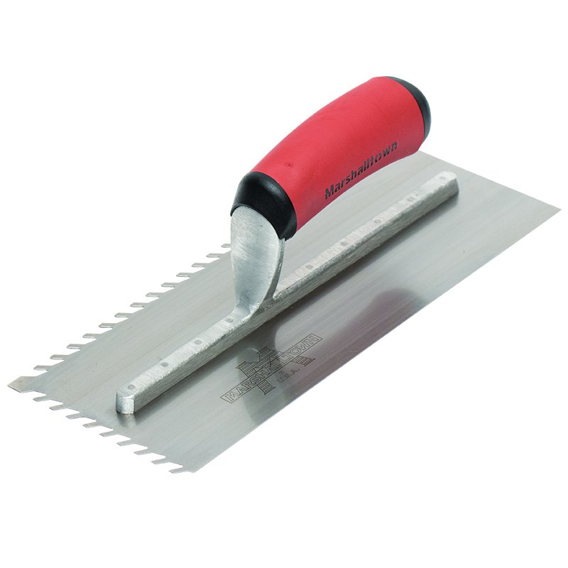 Marshalltown 11"x4 1/2" LayFlat 6mm Notch Trowel 