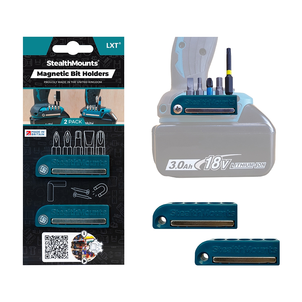 StealthMounts Blue Bit Holder for Makita x 2 StealthMounts Blue Bit Holder for Makita x 2