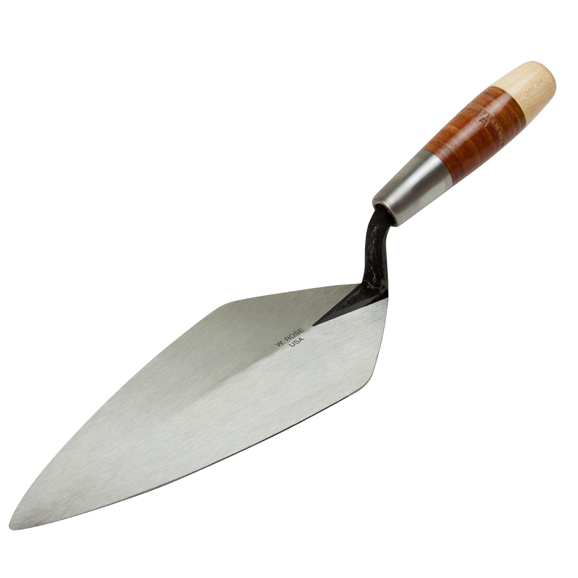 W.Rose 11-1/2" Narrow London Brick Trowel Leather Handle