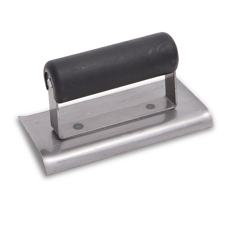 Marshalltown QLT 6"x3" Curved Hand Edger 3/8"R 1/2"L Plastic Handle Marshalltown QLT 6"x3" Curved Hand Edger 3/8"R 1/2"L Plastic Handle