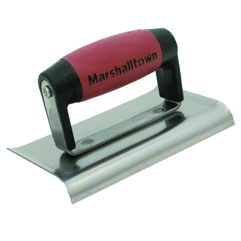 Marshalltown 6"x4" Stainless Steel Edger 3/8" Radius DuraSoft Handle 