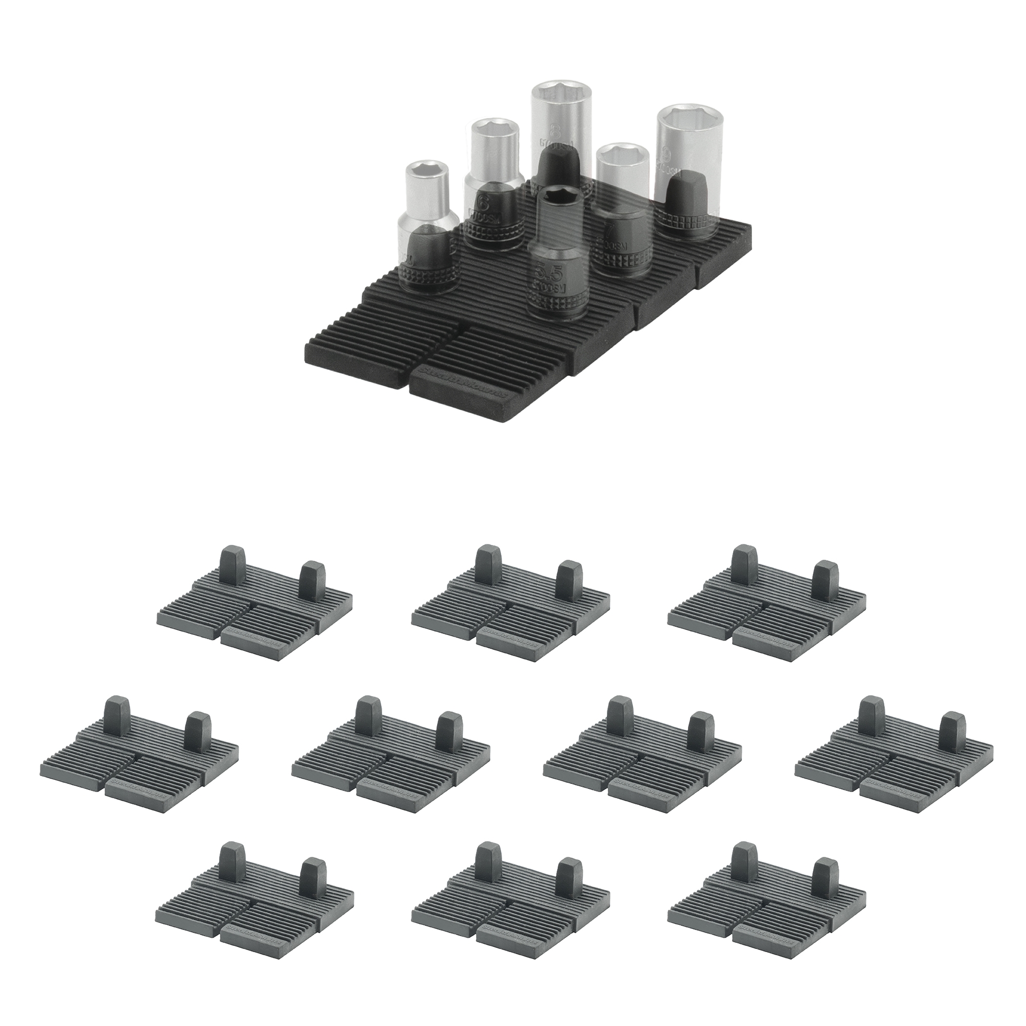 S.Mounts Black Drawer Hive 1/4 Socket Holder x 10
