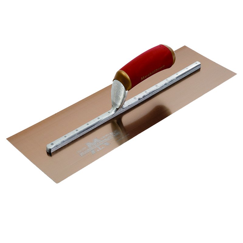 Marshalltown 16"x5" Gold Stainless Steel Finishing Trowel DuraSoft Handle Marshalltown 16"x5" Gold Stainless Steel Finishing Trowel DuraSoft Handle