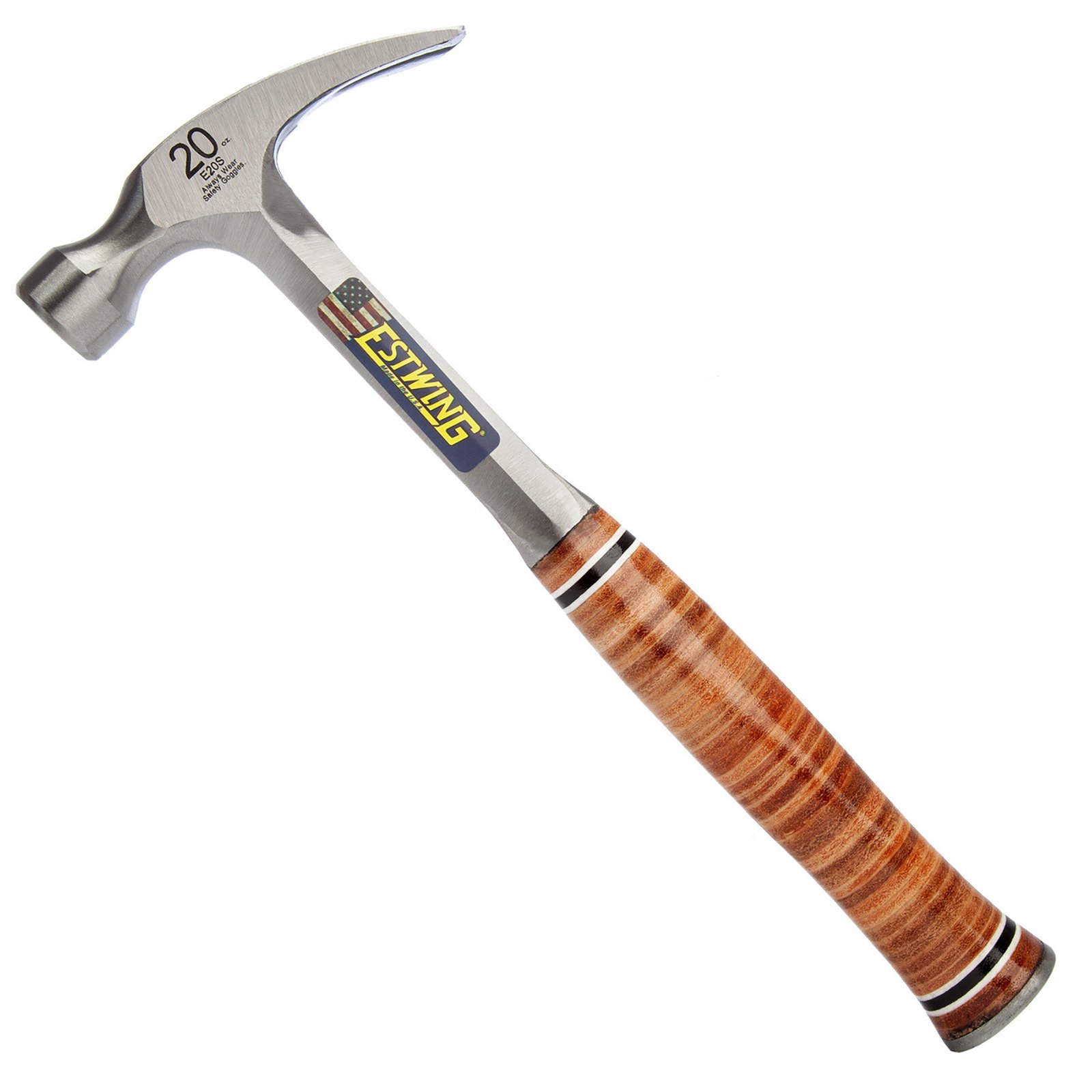 Estwing 20oz Leather Grip Straight Claw Hammer Estwing 20oz Leather Grip Straight Claw Hammer