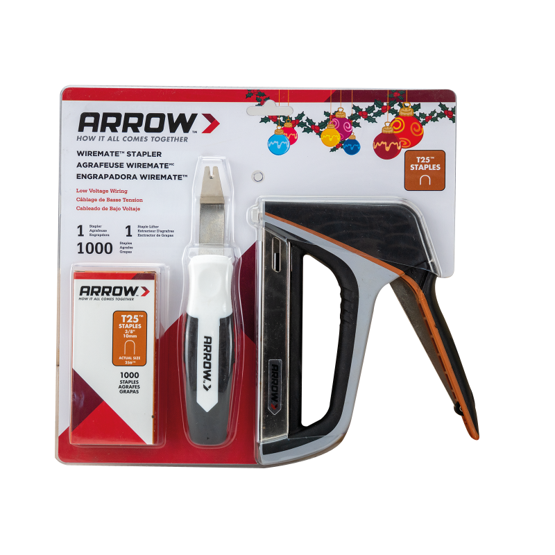 Arrow T25X Wiremate Staple Gun Holiday Kit Rollins & Sons (London) Ltd