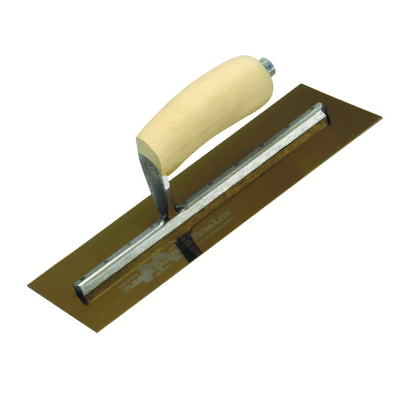 Marshalltown 11"x4 1/2" Gold Stainless Steel Finishing Trowel Wood Handle 