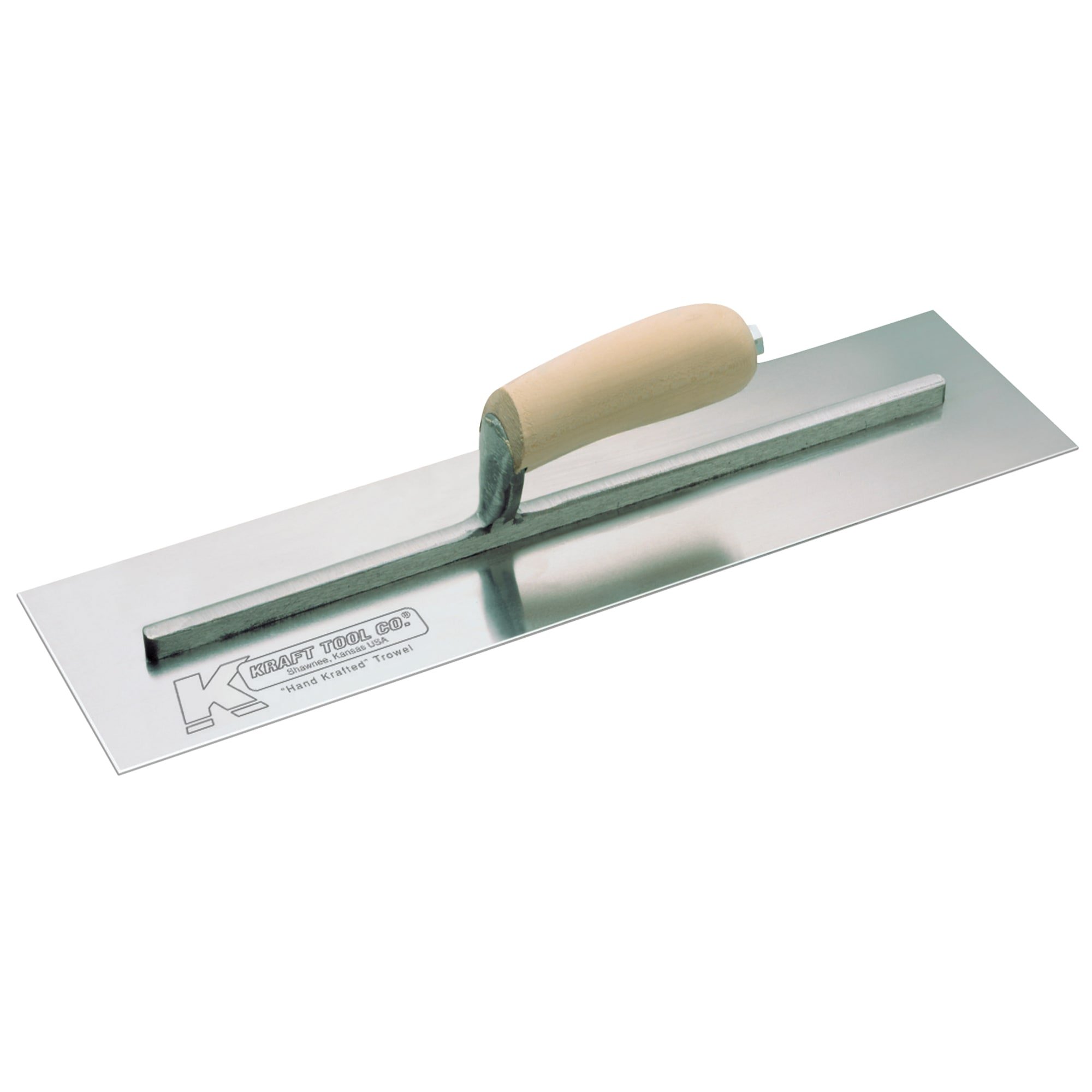 Kraft 14"x4-3/4" Carbon Steel Cement Trowel Wood Handle