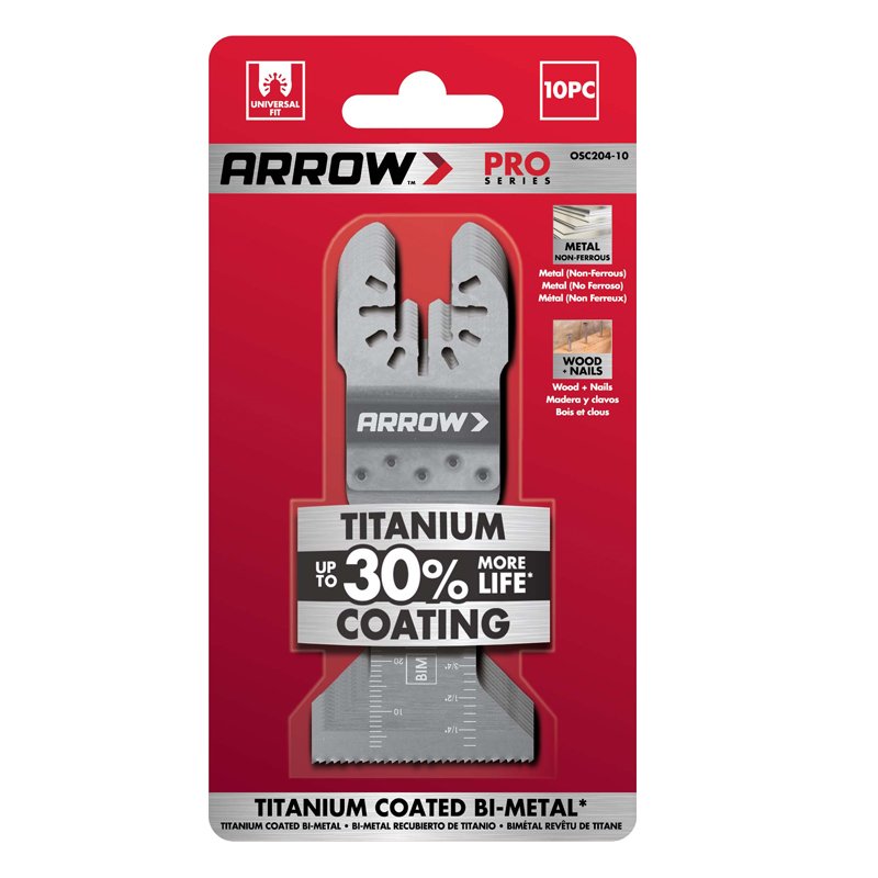 Arrow 1 3/4" (45mm) Titanium Coated Oscillating Blade x 10