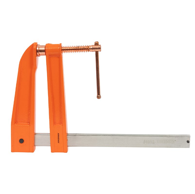 Jorgensen 12" Deep-Reach Steel Bar Clamp 9" Reach  Jorgensen 12" Deep-Reach Steel Bar Clamp 9" Reach