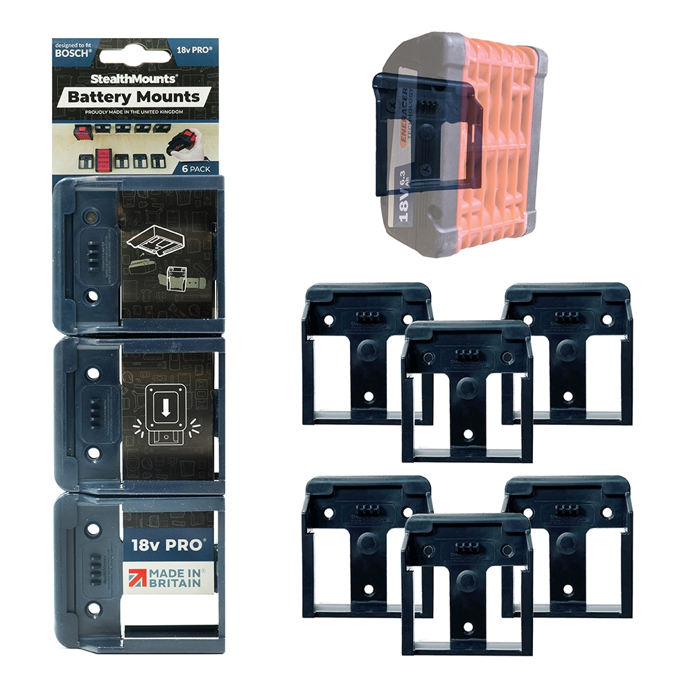 S.Mounts Blue Battery Mounts for Bosch 18v x 6