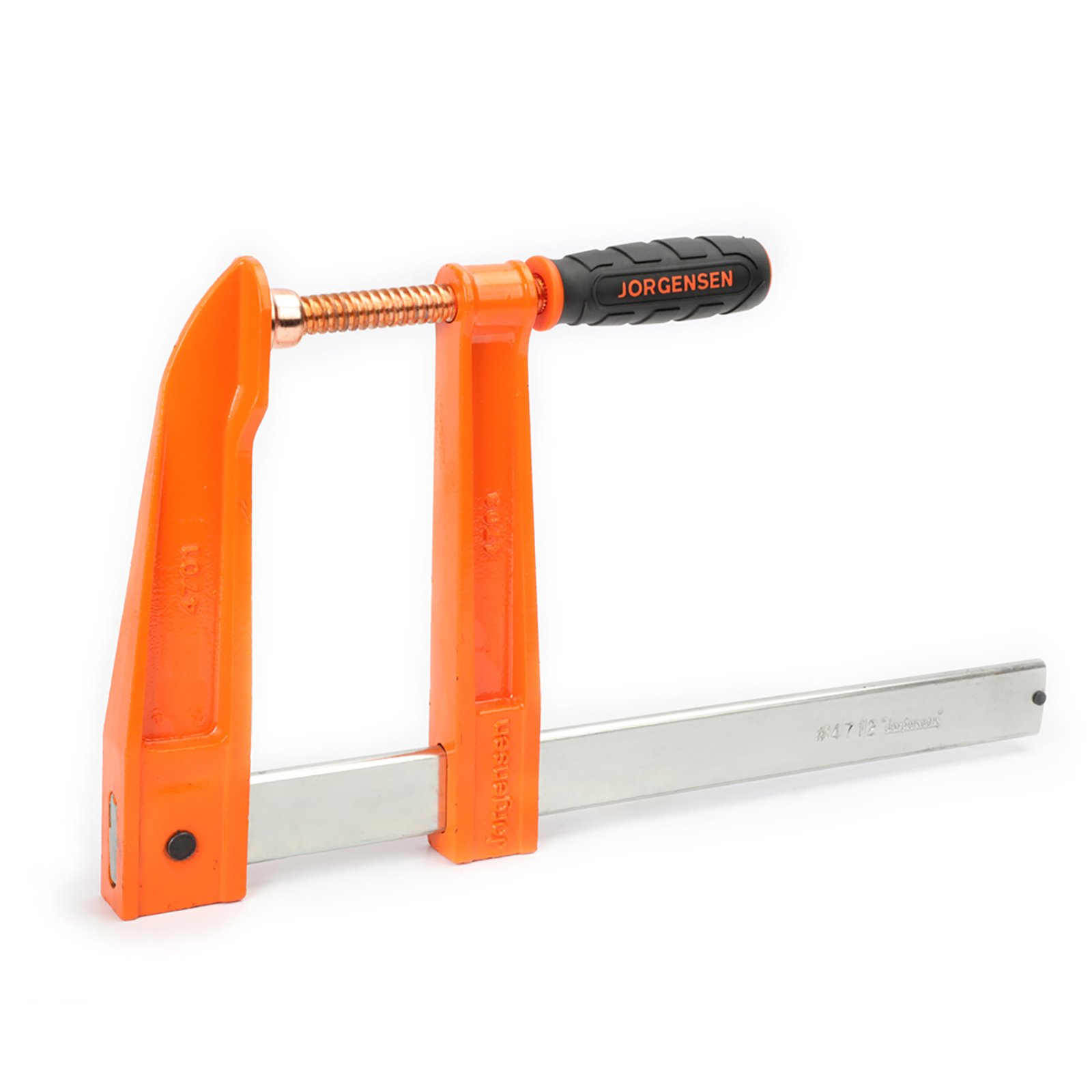 Jorgensen 12" Deep-Reach Steel Bar Clamp 7" Reach