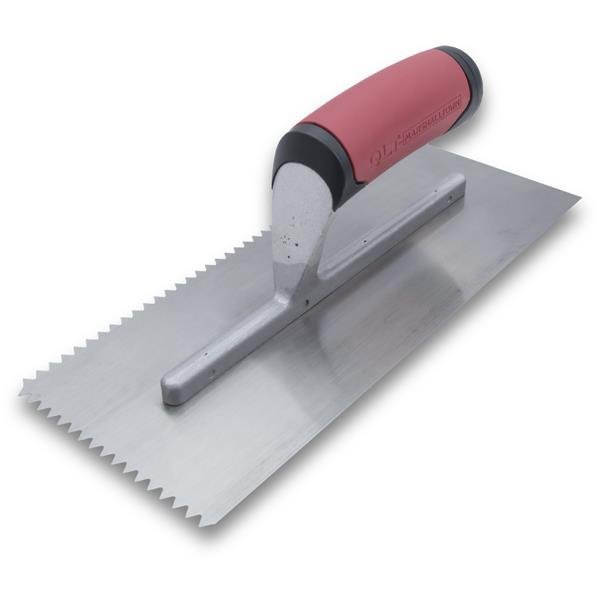 Marshalltown QLT 11" x 4.1/2" V Notched Trowel Soft Grip Handle