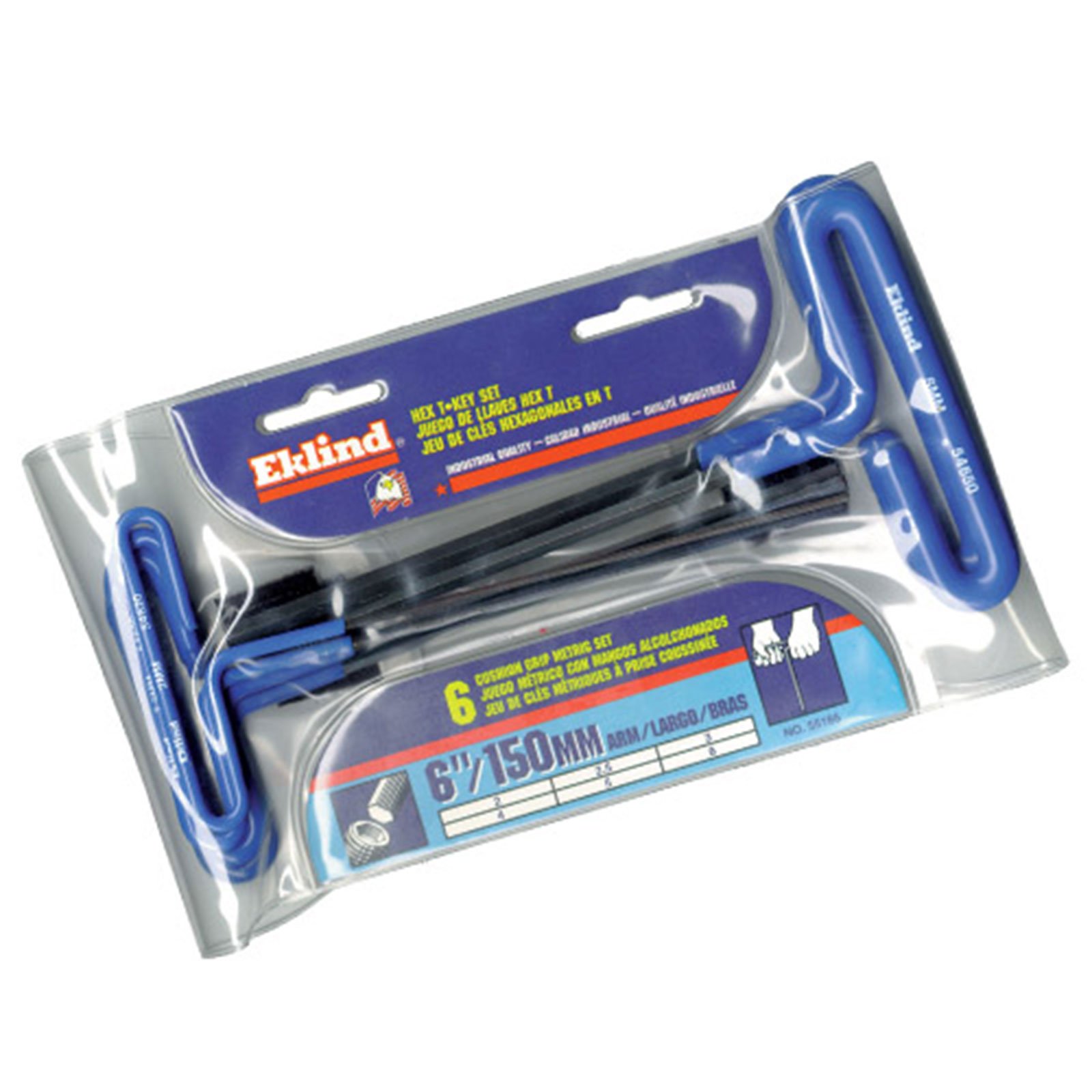 Eklind Metric 6pc Cushioned Hex T Key Set, Short