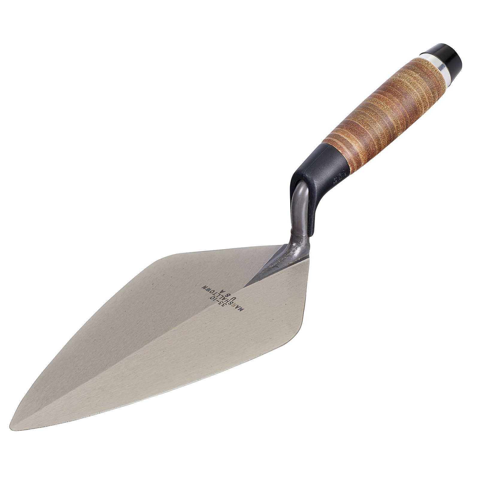 Marshalltown 10" London Brick Trowel Leather Handle 