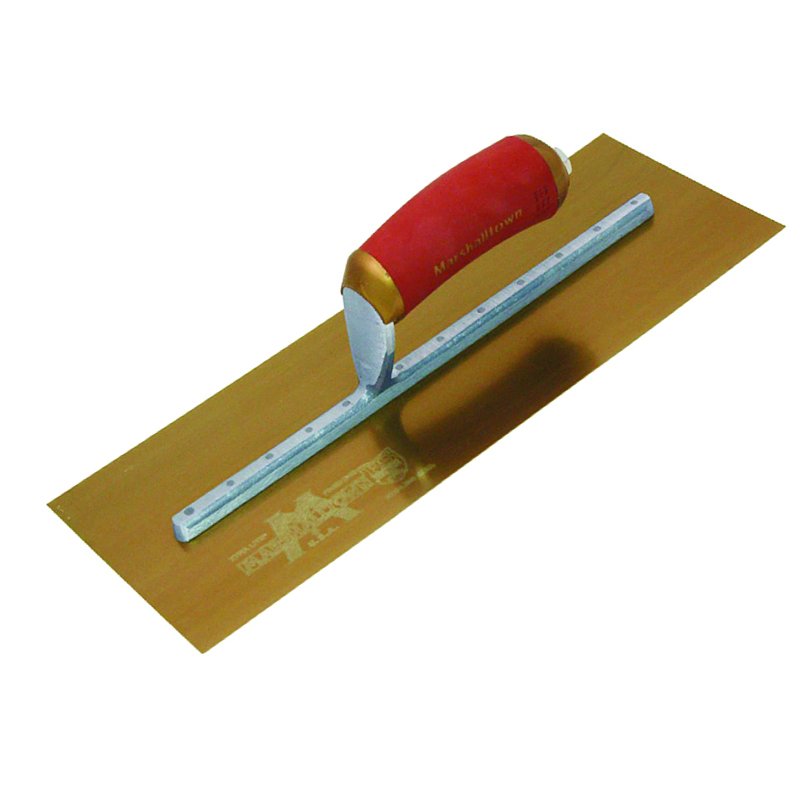 Marshalltown 13"x5" Gold Stainless Steel PermaShape Finishing Trowel DuraSoft Handle  Marshalltown 13"x5" Gold Stainless Steel PermaShape Finishing Trowel DuraSoft Handle