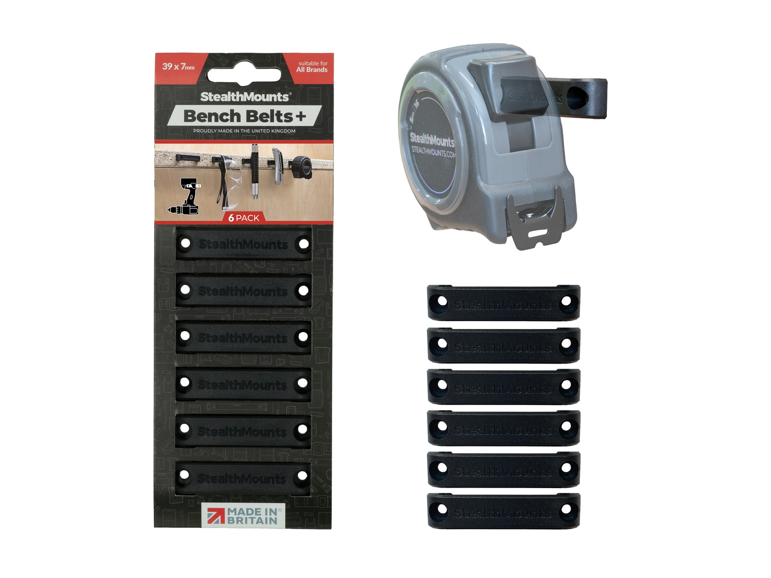 S.Mounts Black Bench Belt + x 6