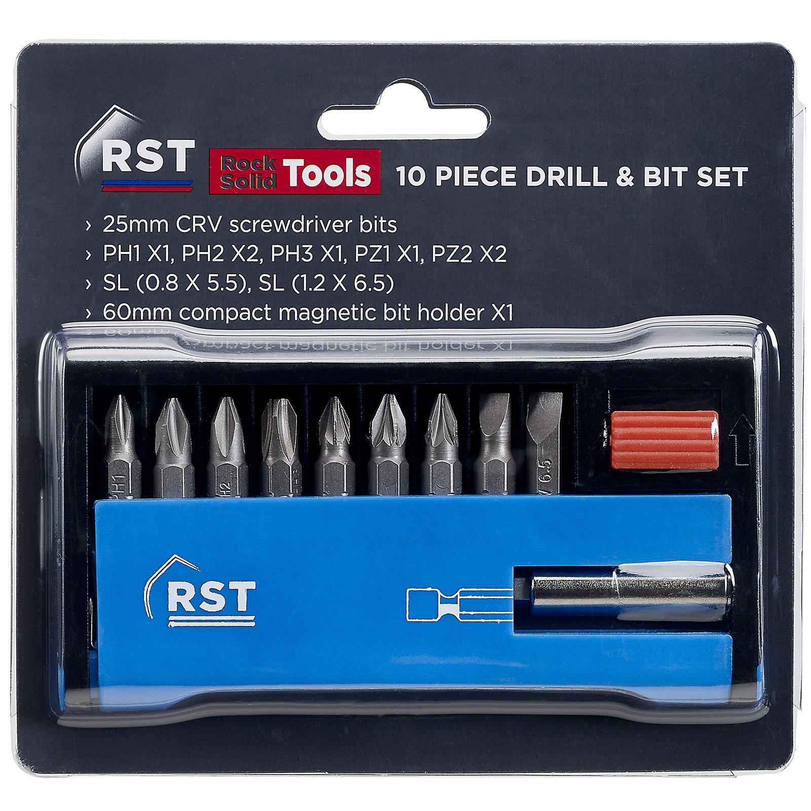 RST 10 Piece Driver Bit Set