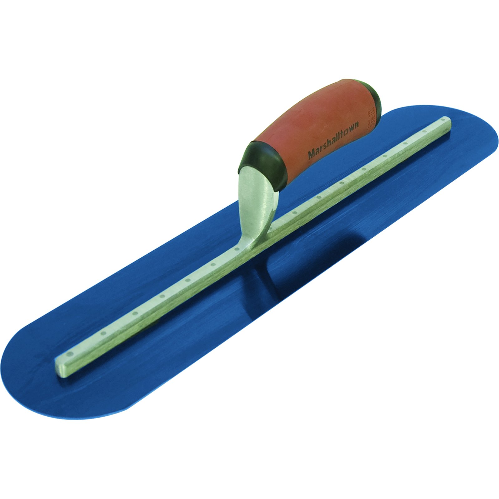 Marshalltown 22"x5" Blue Steel Round Finishing Trowel DuraSoft Handle Marshalltown 22"x5" Blue Steel Round Finishing Trowel DuraSoft Handle