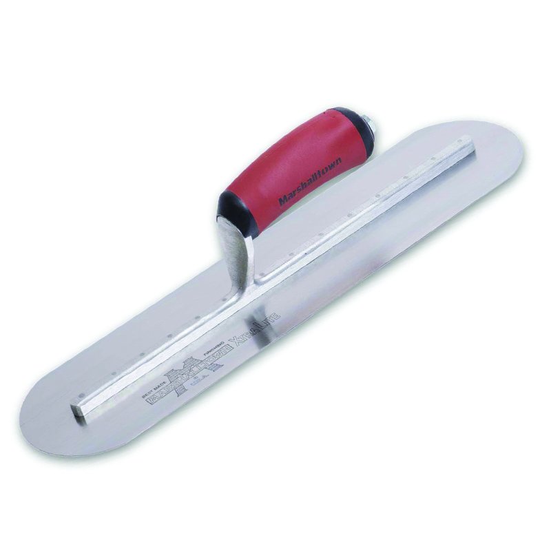 Marshalltown 16" x 4" Fully Rounded Finishing Trowel DuraSoft Handle