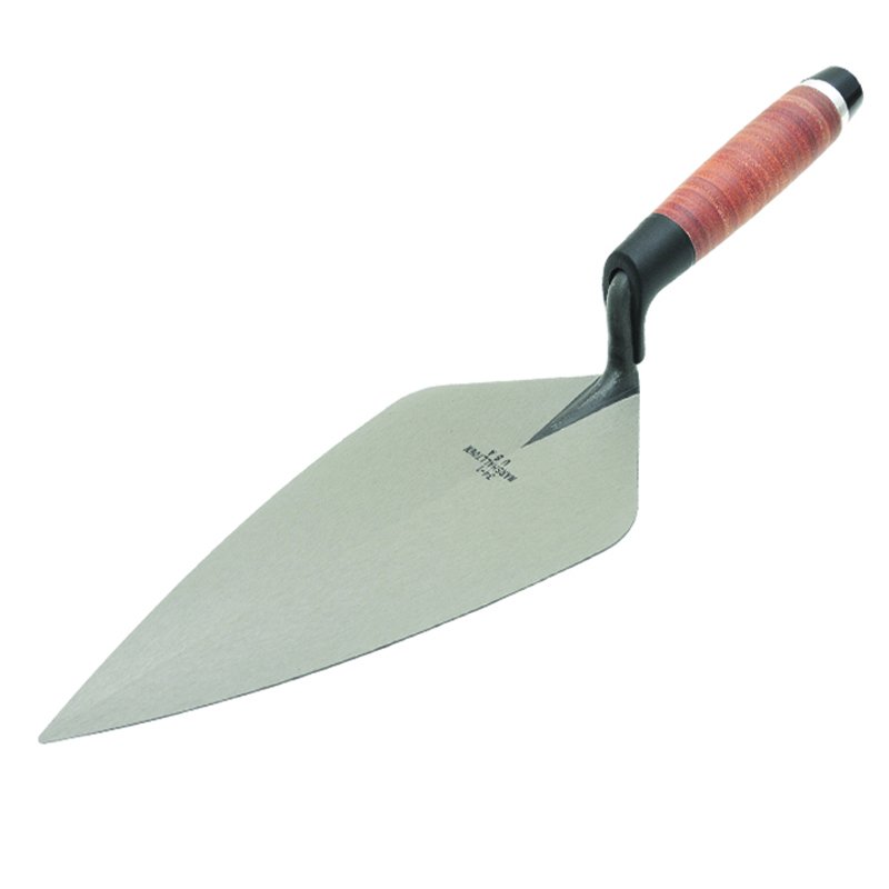 Marshalltown 10 1/2" Wide London Brick Trowel Leather Handle 