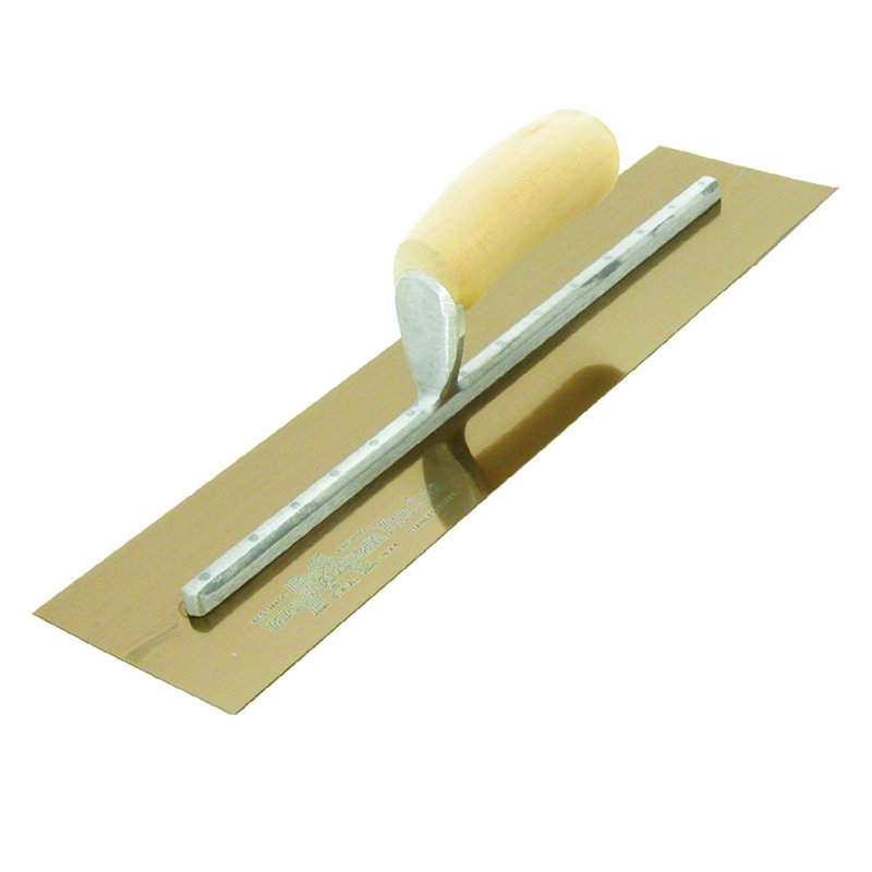 Marshalltown 16"x4" Gold Stainless Steel Finishing Trowel Wood Handle