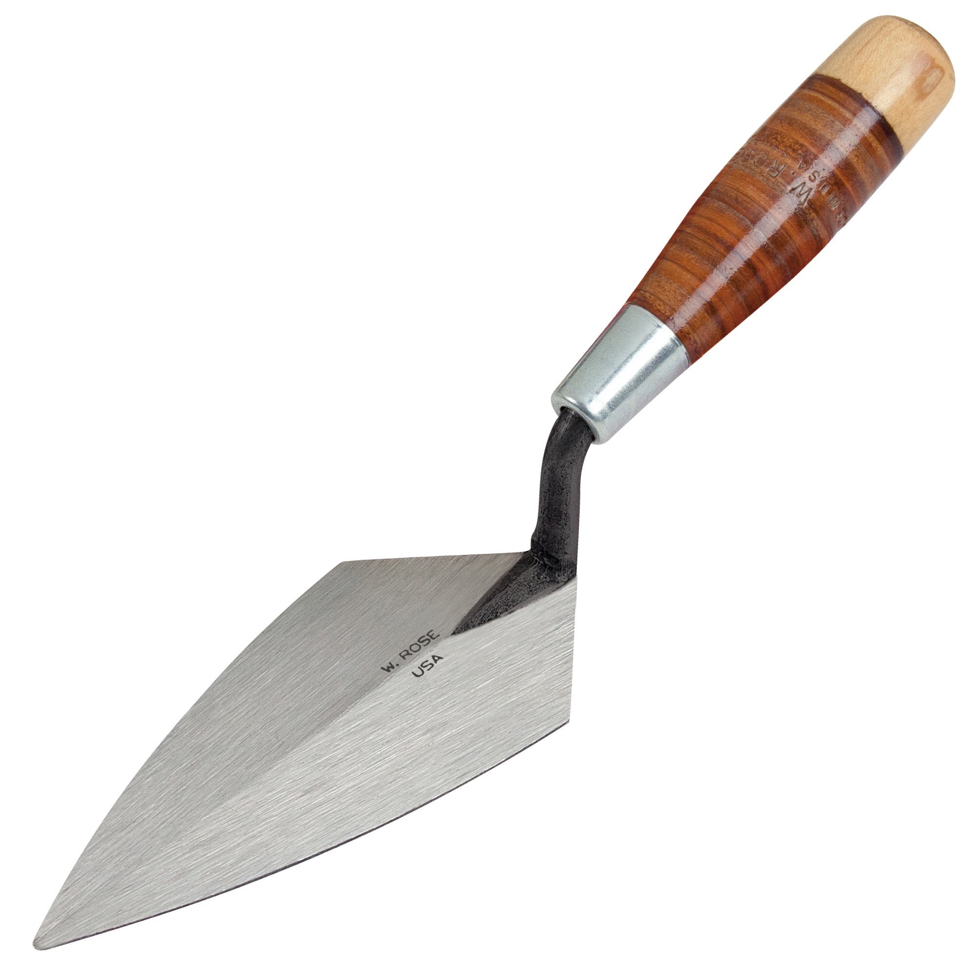 W.Rose 5"x2-1/2" Pointing Trowel Leather Handle W.Rose 5"x2-1/2" Pointing Trowel Leather Handle
