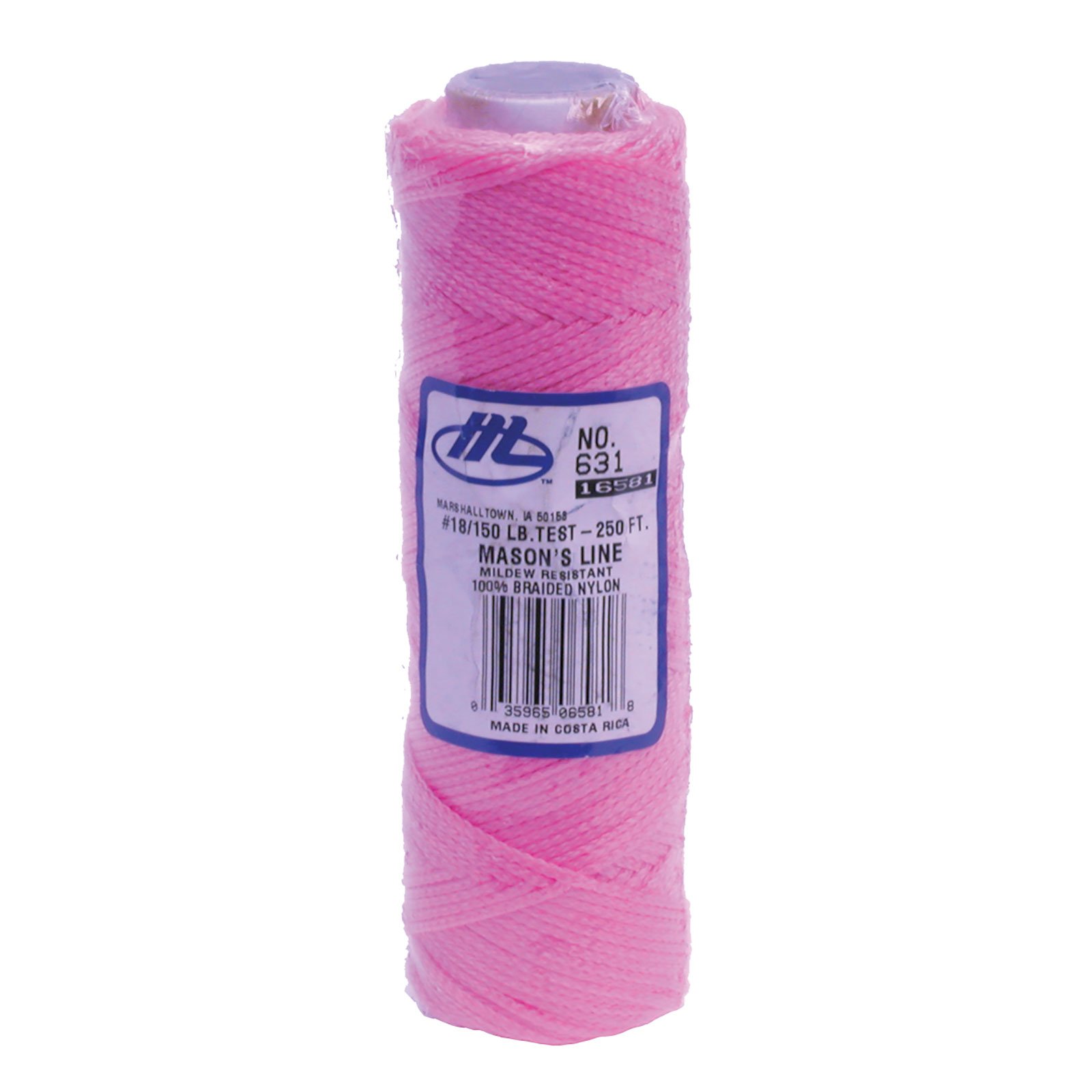 Marshalltown 250' Braided Nylon Fluorescent Pink Brick Line Marshalltown 250' Braided Nylon Fluorescent Pink Brick Line