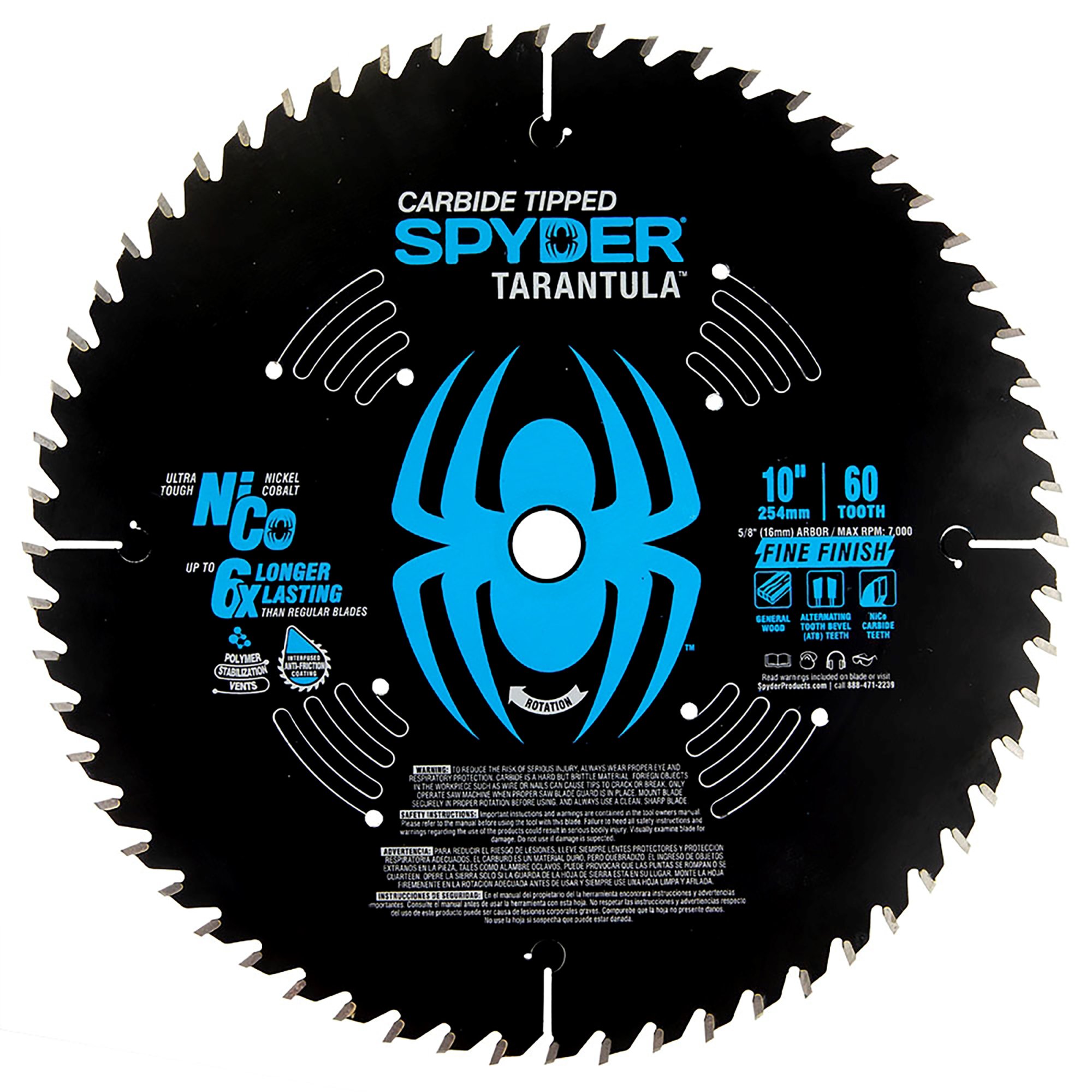 Spyder Circular Saw Blade, 250mm, 60T - Fine (30A) Spyder Circular Saw Blade, 250mm, 60T - Fine (30A)