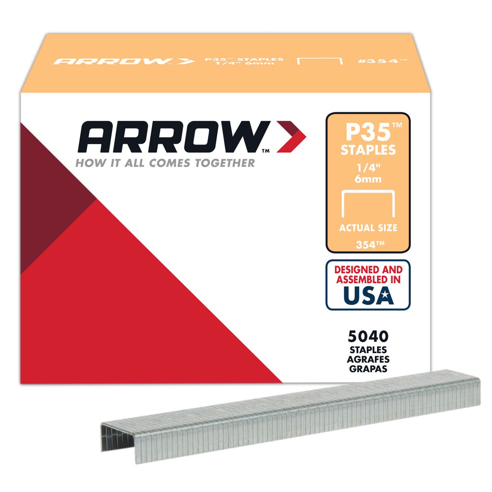 Arrow P35 Staples 6mm 1/4" (5,040) Arrow P35 Staples 6mm 1/4" (5,040)