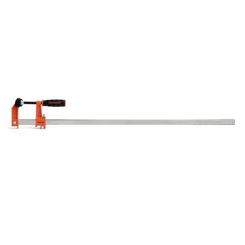 Jorgensen 12-Inch Orange Steel Bar Clamp - 600lb Clamping Power For Woodworking & DIY