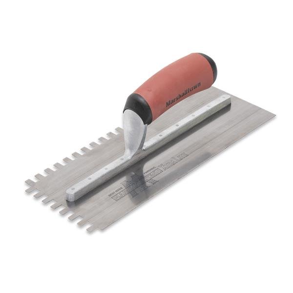 Marshalltown 6mm Stainless Steel Square Notched Trowel DuraSoft Handle