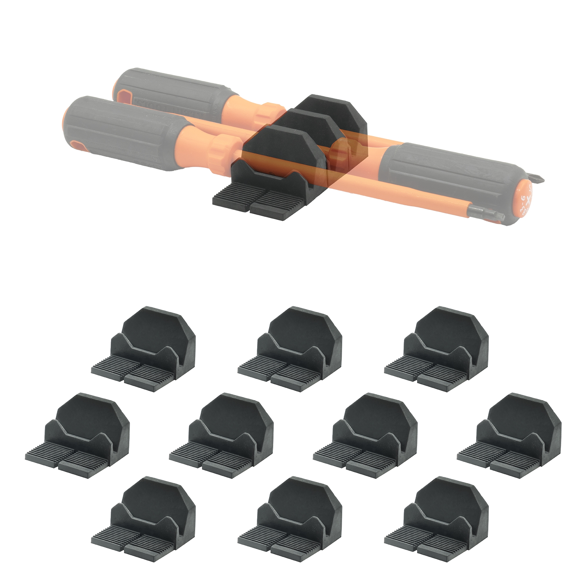 S.Mounts Black Drawer Hive Screw Driver Holder x 10