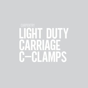 Light Duty Carriage C-Clamps