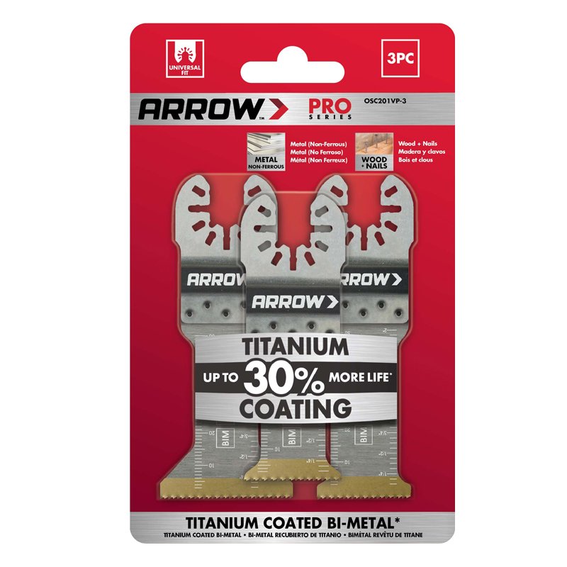 Arrow Titanium Metal / Wood Oscillating Variety Pack x 3 Arrow Titanium Metal / Wood Oscillating Variety Pack x 3
