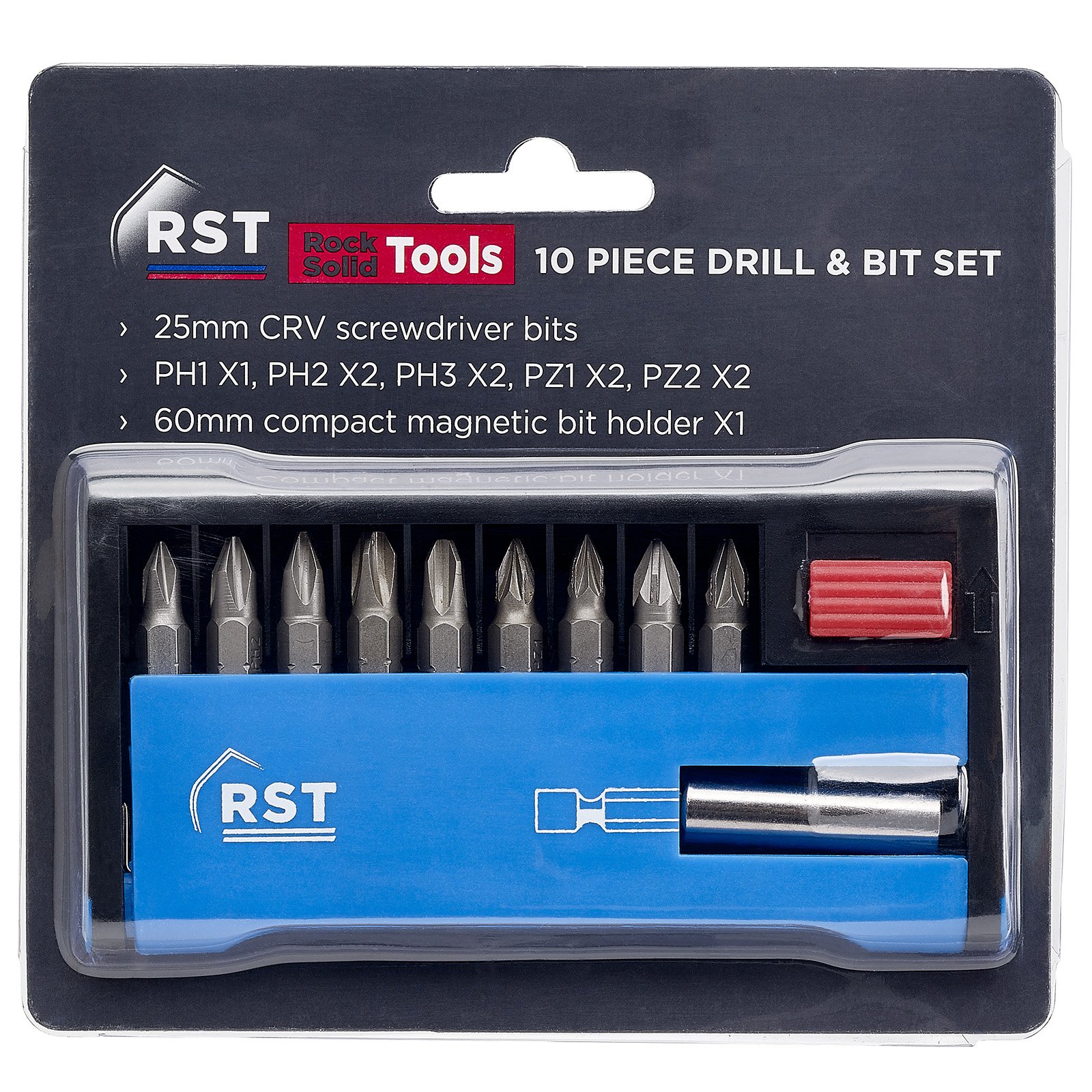 RST 10 Piece Driver Bit Set
