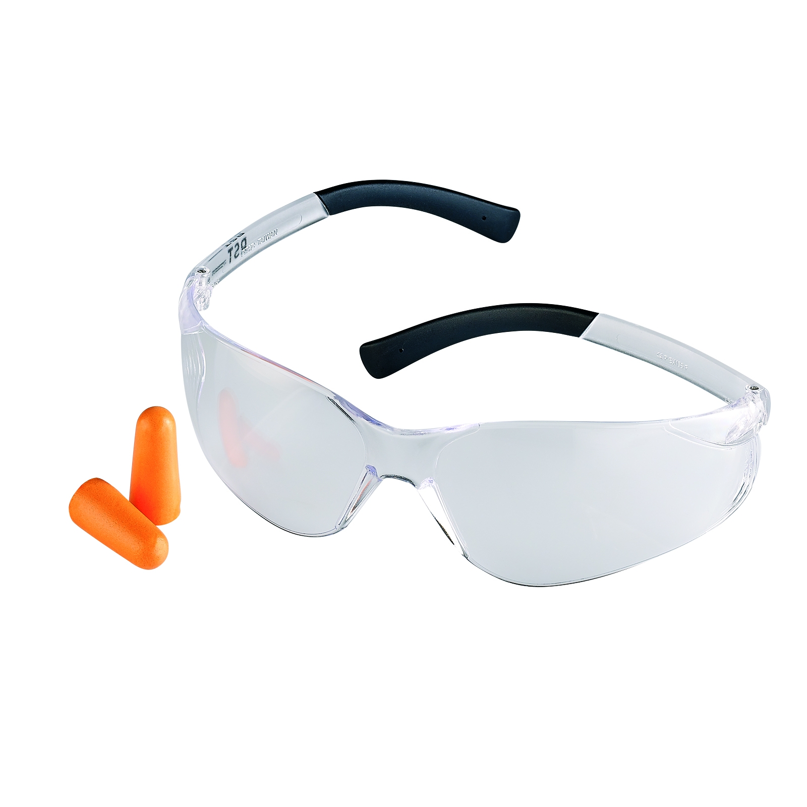 RST Clear Lens Glasses with 31db Earplugs x 10