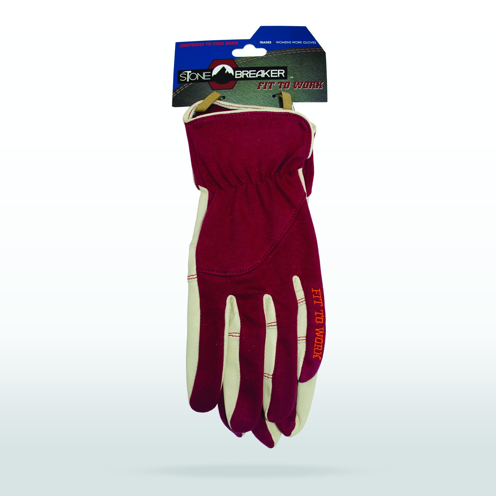 StoneBreaker Burgandy Womens Work Gloves Small StoneBreaker Burgandy Womens Work Gloves Small