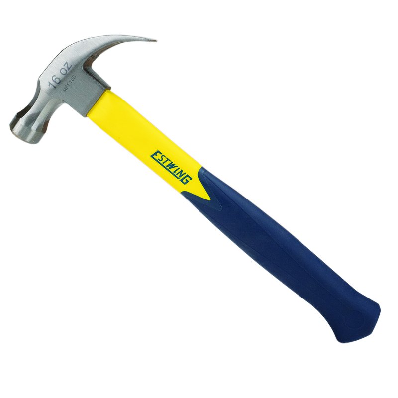 Estwing 16oz Surestrike Curved Claw Hammer, Fibreglass Shaft Estwing 16oz Surestrike Curved Claw Hammer, Fibreglass Shaft