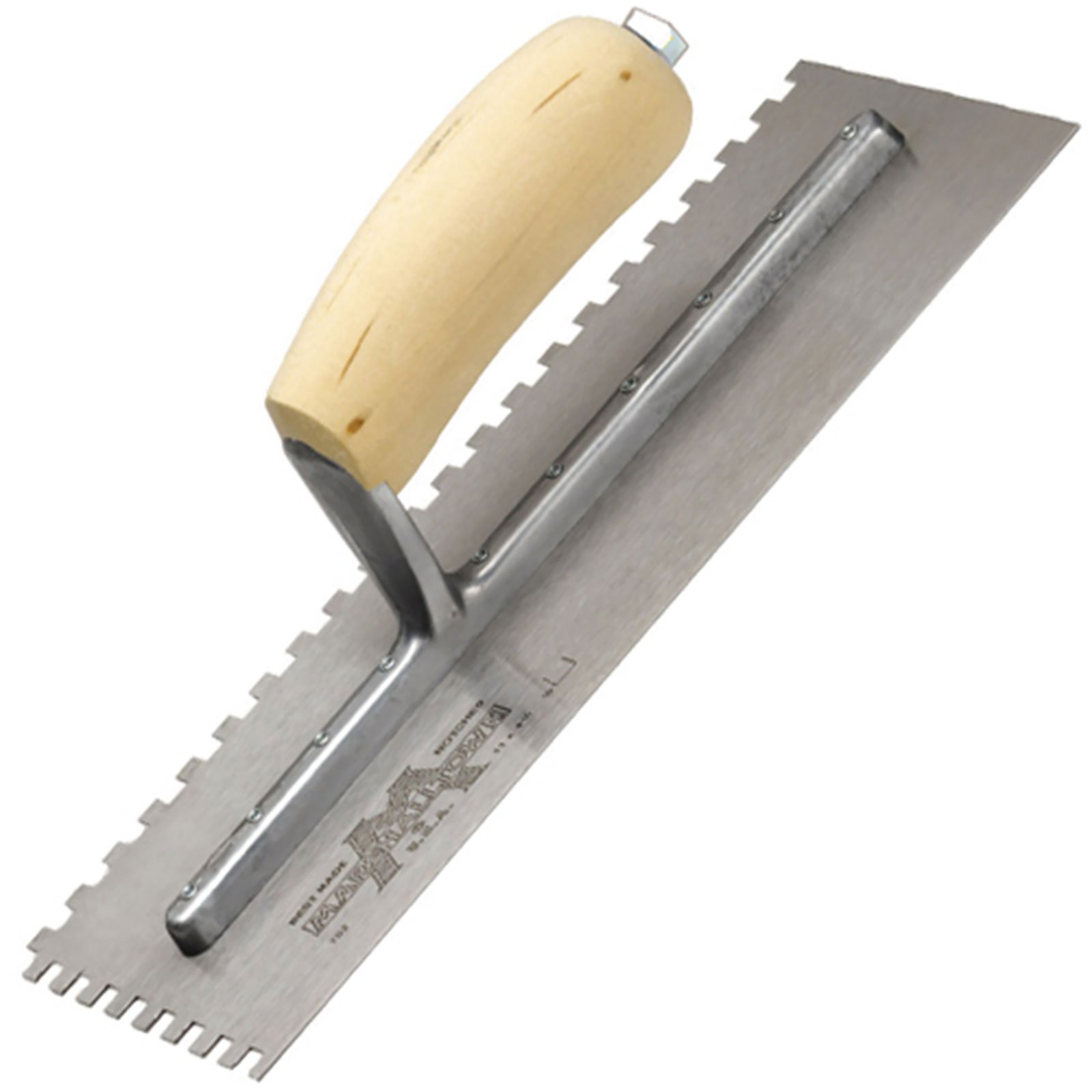 Marshalltown 3/8" Square Notched Trowel Wood Handle Marshalltown 3/8" Square Notched Trowel Wood Handle