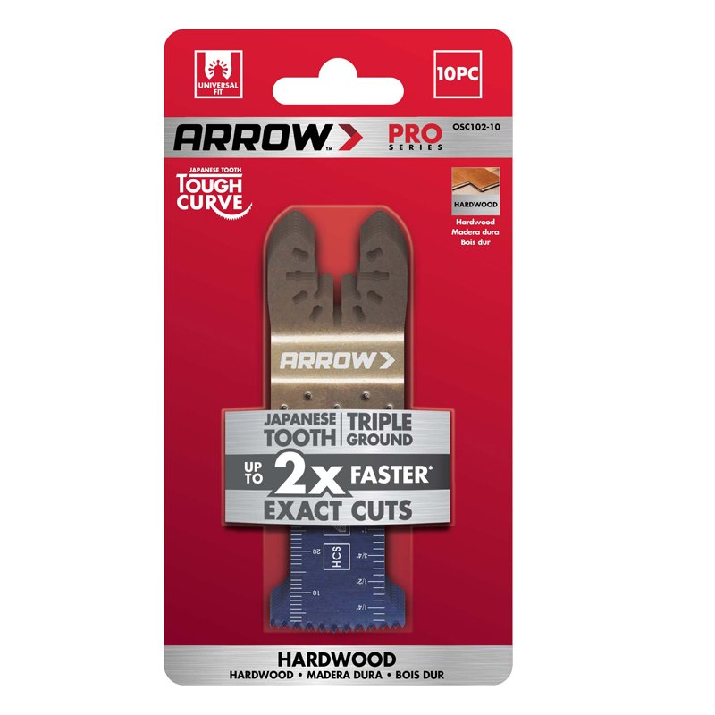 Arrow 1 1/4" (32mm) Fast Cut Curve Wood Oscillating Blade x 10