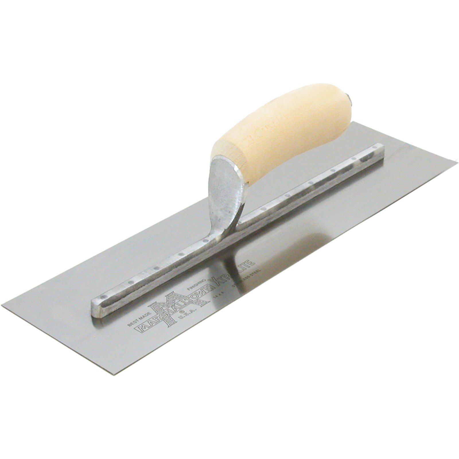 Marshalltown 14"x4" Stainless Steel Finishing Trowel Wood Handle