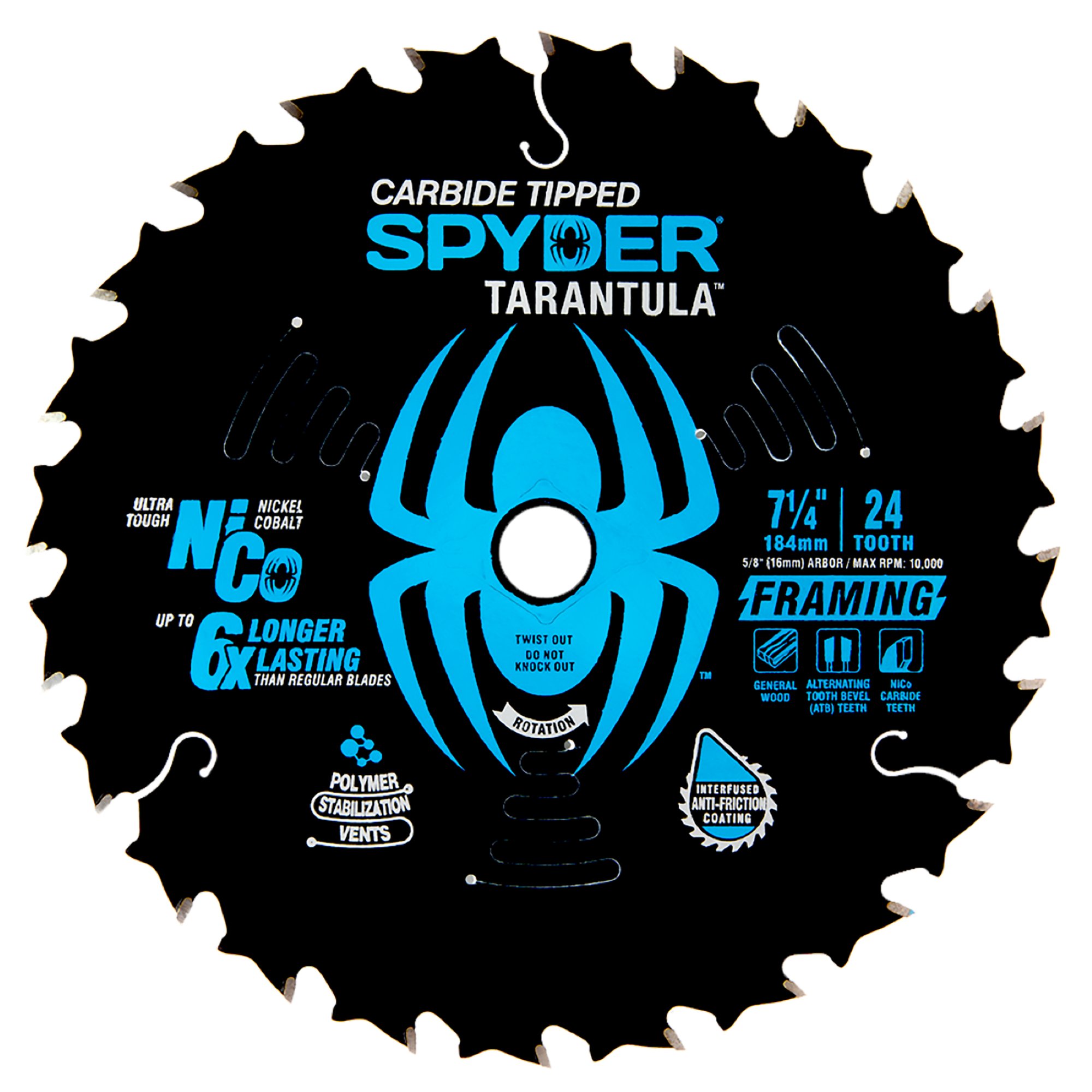 Spyder Circular Saw Blade 190mm 24T Framing (30A)