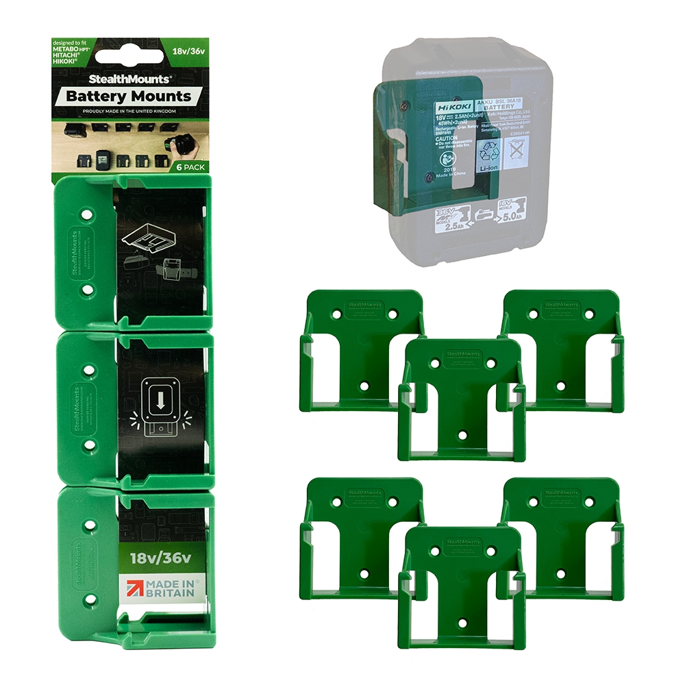 S.Mounts Battery Mounts for Hikoki/Metabo HPT/Hitachi 18v x 6