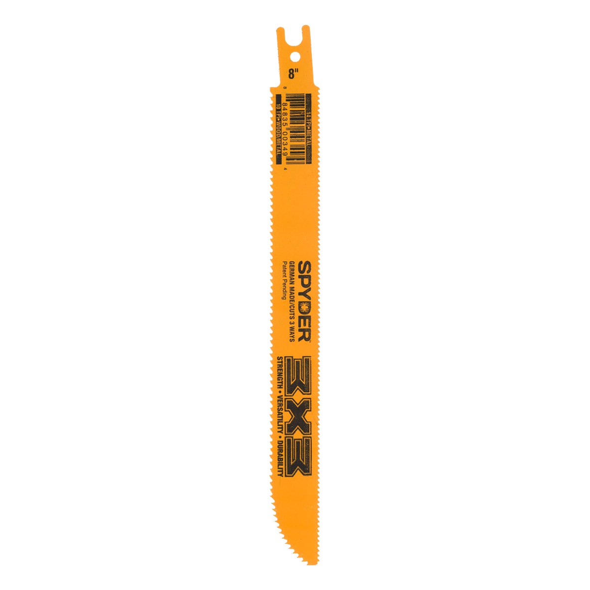 Spyder 8" Wood/Metal 10/14TPI Double Edged Bi-Metal Recip Blade Spyder 8" Wood/Metal 10/14TPI Double Edged Bi-Metal Recip Blade