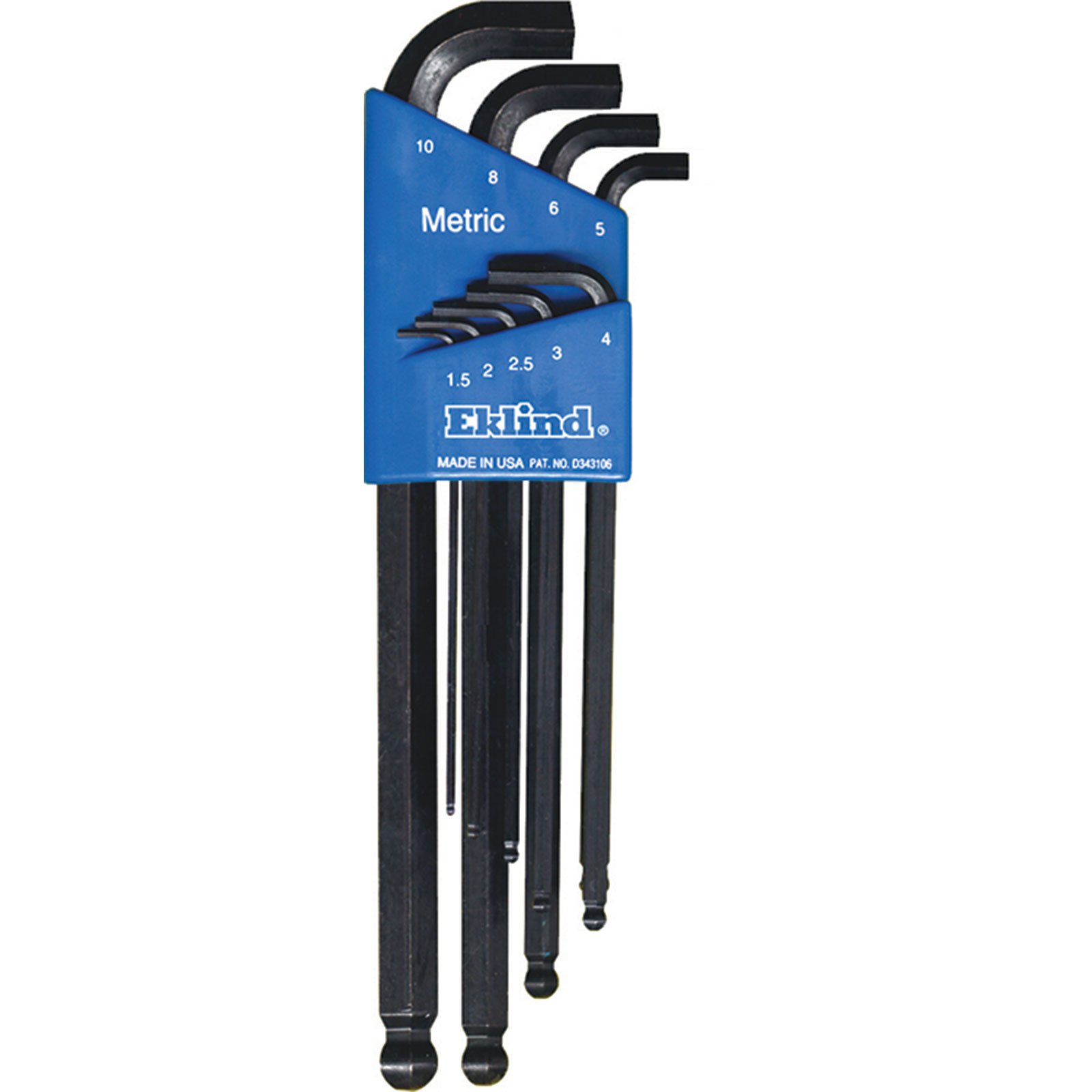 Eklind Metric 9pc Stubby Ball-End Hex-L Key Set